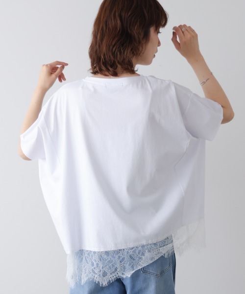 Bou Jeloud(ブージュルード)の「レースドルマンプルオーバー(Tシャツ/カットソー・レディース・ブラック/オフホワイト/グレー・FREE)」の12枚目の写真