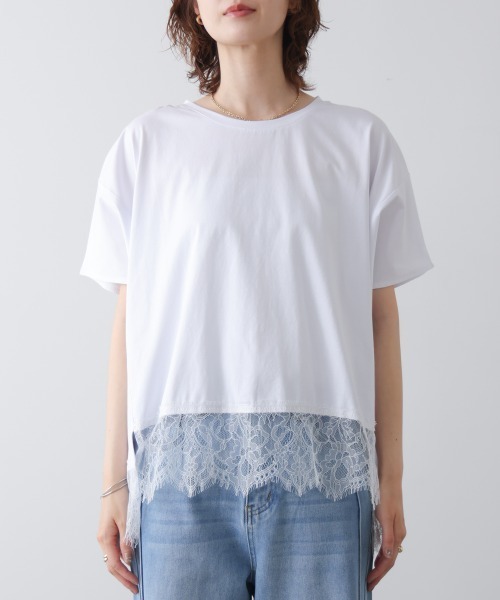 Bou Jeloud(ブージュルード)の「レースドルマンプルオーバー(Tシャツ/カットソー・レディース・ブラック/オフホワイト/グレー・FREE)」の15枚目の写真