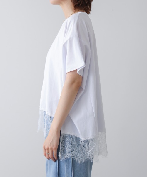 Bou Jeloud(ブージュルード)の「レースドルマンプルオーバー(Tシャツ/カットソー・レディース・ブラック/オフホワイト/グレー・FREE)」の16枚目の写真