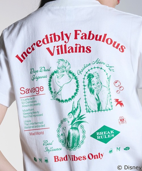 Disney(ディズニー)の「(COLSUN)INCREDIBLY FABULOUS VILLANS S/S TEE(Tシャツ/カットソー・レディース・ホワイト/バーガンディー・S/M)」の15枚目の写真