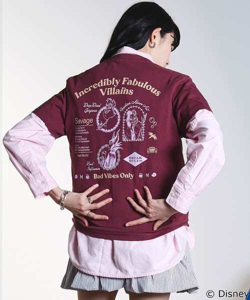 Disney(ディズニー)の「(COLSUN)INCREDIBLY FABULOUS VILLANS S/S TEE(Tシャツ/カットソー・レディース・ホワイト/バーガンディー・S/M)」の16枚目の写真