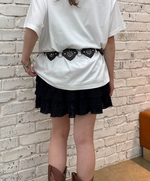 w closet(ダブルクローゼット)の「フリルミニティアードスカパン(スカート・レディース・オフホワイト/アイボリー/ブラック・FREE)」の19枚目の写真