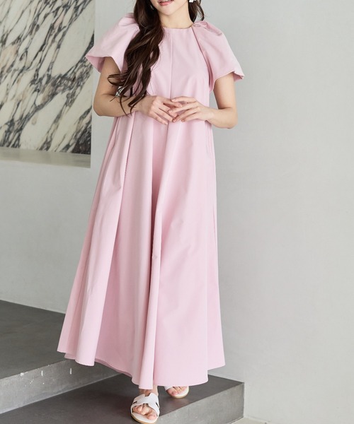 BIRTHDAY BASH(バースデイバッシュ)の「VOLUME SLEEVE A LINE DRESS(ボリュームスリーブAラインドレス)(ワンピース・レディース・ブラック/ホワイト系その他/ピンク/ベージュ・FREE)」の4枚目の写真