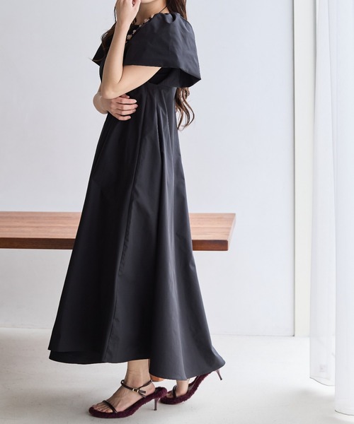 BIRTHDAY BASH(バースデイバッシュ)の「VOLUME SLEEVE A LINE DRESS(ボリュームスリーブAラインドレス)(ワンピース・レディース・ブラック/ホワイト系その他/ピンク/ベージュ・FREE)」の7枚目の写真