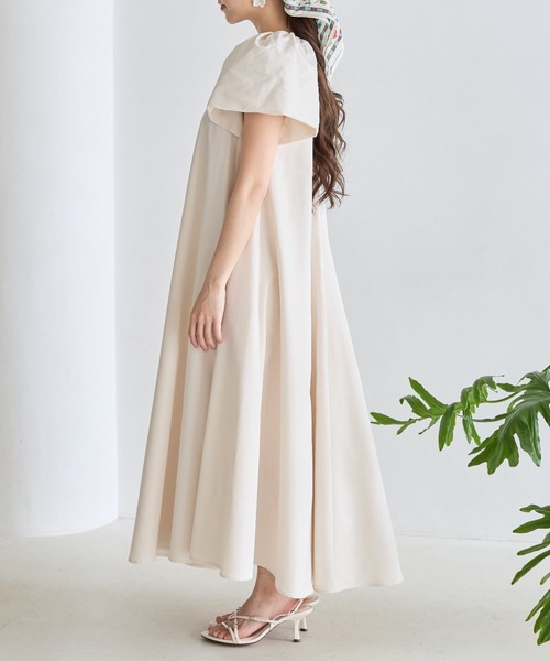 BIRTHDAY BASH(バースデイバッシュ)の「VOLUME SLEEVE A LINE DRESS(ボリュームスリーブAラインドレス)(ワンピース・レディース・ブラック/ホワイト系その他/ピンク/ベージュ・FREE)」の5枚目の写真