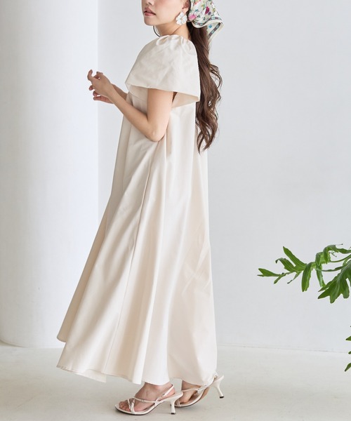 BIRTHDAY BASH(バースデイバッシュ)の「VOLUME SLEEVE A LINE DRESS(ボリュームスリーブAラインドレス)(ワンピース・レディース・ブラック/ホワイト系その他/ピンク/ベージュ・FREE)」の22枚目の写真