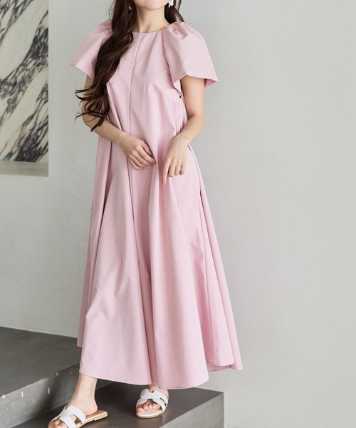 BIRTHDAY BASH(バースデイバッシュ)の「VOLUME SLEEVE A LINE DRESS(ボリュームスリーブAラインドレス)(ワンピース・レディース・ブラック/ホワイト系その他/ピンク/ベージュ・FREE)」の18枚目の写真