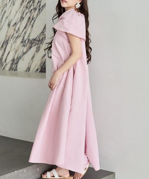 BIRTHDAY BASH(バースデイバッシュ)の「VOLUME SLEEVE A LINE DRESS(ボリュームスリーブAラインドレス)(ワンピース・レディース・ブラック/ホワイト系その他/ピンク/ベージュ・FREE)」の16枚目の写真