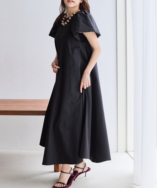BIRTHDAY BASH(バースデイバッシュ)の「VOLUME SLEEVE A LINE DRESS(ボリュームスリーブAラインドレス)(ワンピース・レディース・ブラック/ホワイト系その他/ピンク/ベージュ・FREE)」の6枚目の写真