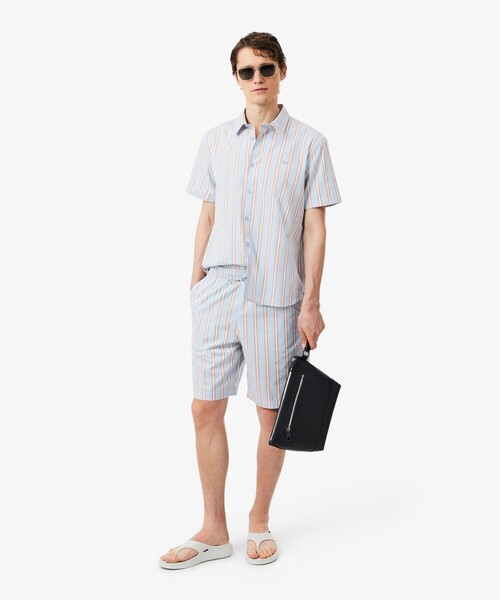 LACOSTE(ラコステ)の「マルチストライプポプリンショーツ(その他パンツ・メンズ・ライトブルー・2/3/4/5)」の2枚目の写真