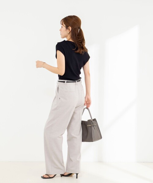 NOLLEY’S(ノーリーズ)の「《手洗い可能》オフショルダーノースリーブプルオーバー(ニット/セーター・レディース・ボルドー/ブラック/オフホワイト・38)」の17枚目の写真