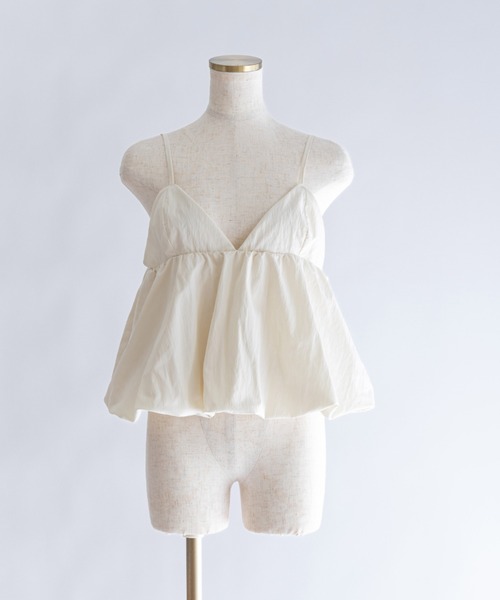 EN NEUME(エンノイム)の「Balloon Gathered Bustier Camisole(キャミソール・レディース・ピンク/ブラック/アイボリー・FREE)」の2枚目の写真