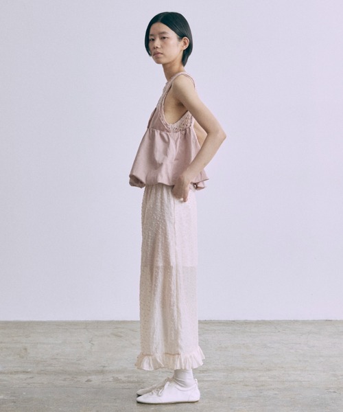 EN NEUME(エンノイム)の「Balloon Gathered Bustier Camisole(キャミソール・レディース・ピンク/ブラック/アイボリー・FREE)」の10枚目の写真