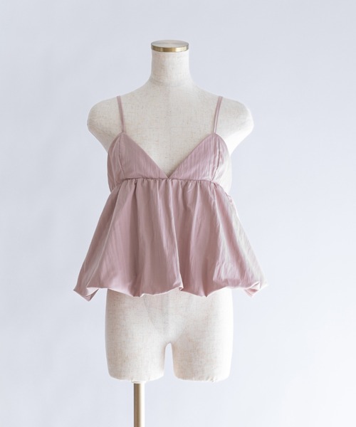 EN NEUME(エンノイム)の「Balloon Gathered Bustier Camisole(キャミソール・レディース・ピンク/ブラック/アイボリー・FREE)」の17枚目の写真