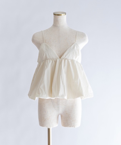 EN NEUME(エンノイム)の「Balloon Gathered Bustier Camisole(キャミソール・レディース・ピンク/ブラック/アイボリー・FREE)」の12枚目の写真