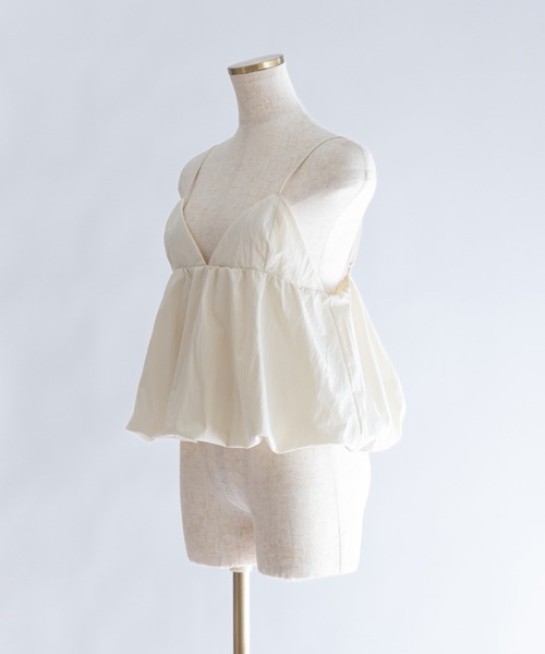 EN NEUME(エンノイム)の「Balloon Gathered Bustier Camisole(キャミソール・レディース・ピンク/ブラック/アイボリー・FREE)」の13枚目の写真