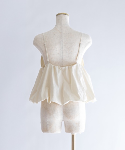 EN NEUME(エンノイム)の「Balloon Gathered Bustier Camisole(キャミソール・レディース・ピンク/ブラック/アイボリー・FREE)」の15枚目の写真