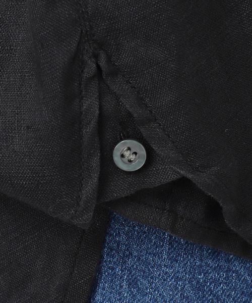 B.C STOCK(ベーセーストック)の「《追加2》《S/Mサイズ展開》手洗い可 / 2WAYフレンチリネンシャツ(シャツ/ブラウス・レディース・ピンク/ブルー/アイボリー/ブラック/イエロー・SMALL/MEDIUM)」の7枚目の写真