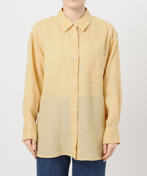 B.C STOCK(ベーセーストック)の「《追加2》《S/Mサイズ展開》手洗い可 / 2WAYフレンチリネンシャツ(シャツ/ブラウス・レディース・ピンク/ブルー/アイボリー/ブラック/イエロー・SMALL/MEDIUM)」の21枚目の写真