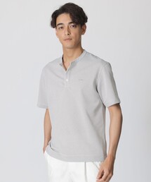 Paul Stuart（ポールスチュアート）の「【WEB・一部店舗限定】麻混コードレーンジャージーヘンリーネックTシャツ（Tシャツ/カットソー）」