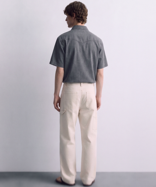 DE GRAND MATIN(ディグランドマーティン)の「Western Snap Vintage Washed Short Sleeve Shirt (Charcoal)(シャツ/ブラウス・メンズ・チャコール・FREE)」の3枚目の写真