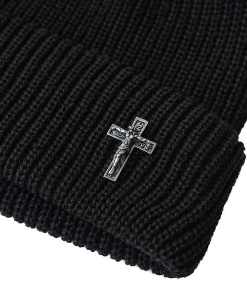 Subciety(サブサエティ)の「Cross pin low watch(ニットキャップ/ビーニー・メンズ・ブラック/ネイビー/グレー・FREE)」の5枚目の写真