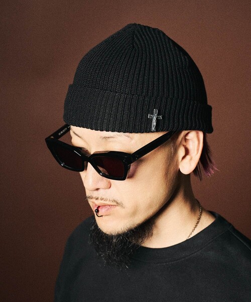 Subciety(サブサエティ)の「Cross pin low watch(ニットキャップ/ビーニー・メンズ・ブラック/ネイビー/グレー・FREE)」の6枚目の写真