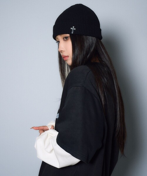 Subciety(サブサエティ)の「Cross pin low watch(ニットキャップ/ビーニー・メンズ・ブラック/ネイビー/グレー・FREE)」の7枚目の写真