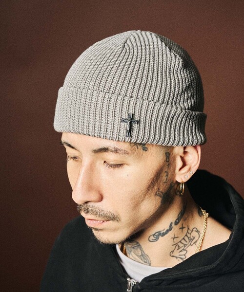 Subciety(サブサエティ)の「Cross pin low watch(ニットキャップ/ビーニー・メンズ・ブラック/ネイビー/グレー・FREE)」の9枚目の写真