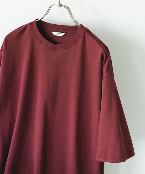 URBAN RESEARCH DOORS(アーバンリサーチドアーズ)の「『速乾/接触冷感/UVカット』Sorona ラウンドカラーショートスリーブTシャツ(Tシャツ/カットソー・メンズ・ライトグレー/ボルドー/ブラック・LARGE/MEDIUM)」の3枚目の写真