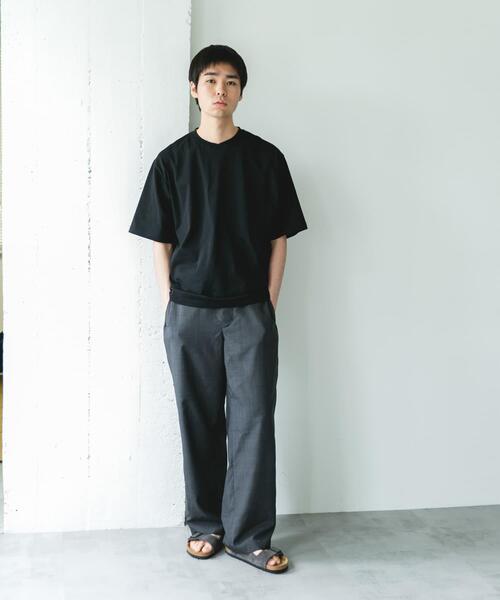 URBAN RESEARCH DOORS(アーバンリサーチドアーズ)の「『速乾/接触冷感/UVカット』Sorona ラウンドカラーショートスリーブTシャツ(Tシャツ/カットソー・メンズ・ライトグレー/ボルドー/ブラック・LARGE/MEDIUM)」の8枚目の写真
