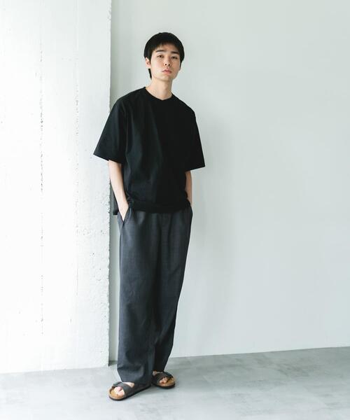 URBAN RESEARCH DOORS(アーバンリサーチドアーズ)の「『速乾/接触冷感/UVカット』Sorona ラウンドカラーショートスリーブTシャツ(Tシャツ/カットソー・メンズ・ライトグレー/ボルドー/ブラック・LARGE/MEDIUM)」の9枚目の写真
