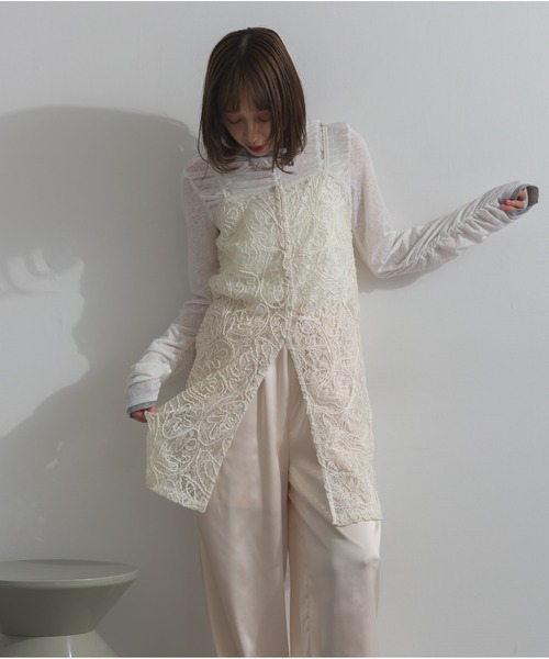 OandI（オーアンドアイ）の「レースジャガードキャミワンピース（ワンピース・レディース・ブラック・FREE）」の15枚目の写真