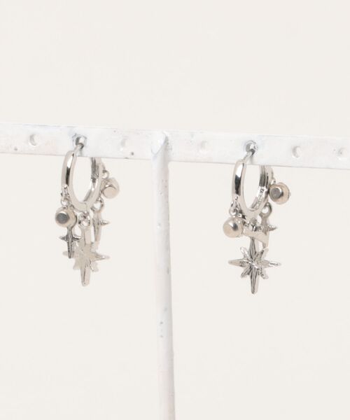MASHIRO(マシロ)の「スターダストミックスドロップリングペアピアス(MA/EK612)(ピアス(両耳用)・レディース・シルバー・FREE)」の5枚目の写真