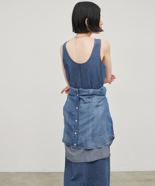 LARUTA（ラルータ）の「【LARUTA】ライトオンスバックオープンワンピース（ワンピース・レディース・ブラック/ブルー・MEDIUM）」の12枚目の写真