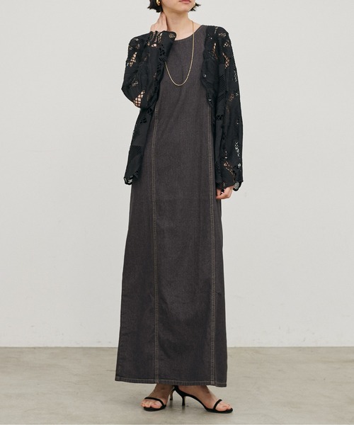 LARUTA（ラルータ）の「【LARUTA】ライトオンスバックオープンワンピース（ワンピース・レディース・ブラック/ブルー・MEDIUM）」の20枚目の写真