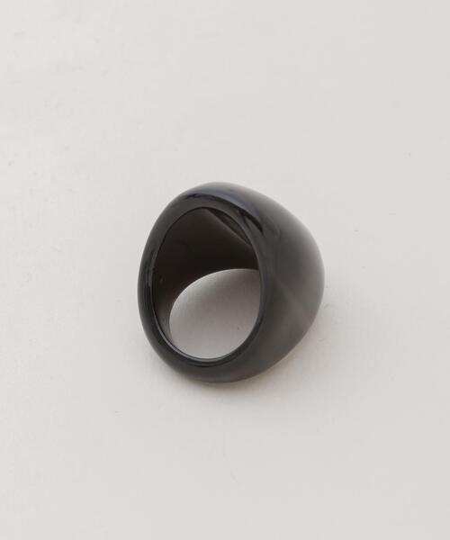 JAMIRAY(ジャミレイ)の「JAMIRAY/DROP HORN RING(リング・レディース・ベージュ/ブラック・FREE)」の4枚目の写真