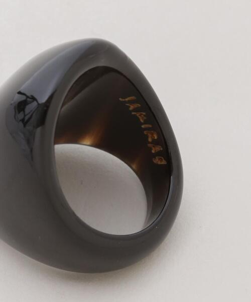 JAMIRAY(ジャミレイ)の「JAMIRAY/DROP HORN RING(リング・レディース・ベージュ/ブラック・FREE)」の5枚目の写真