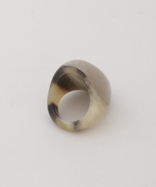 JAMIRAY(ジャミレイ)の「JAMIRAY/DROP HORN RING(リング・レディース・ベージュ/ブラック・FREE)」の9枚目の写真