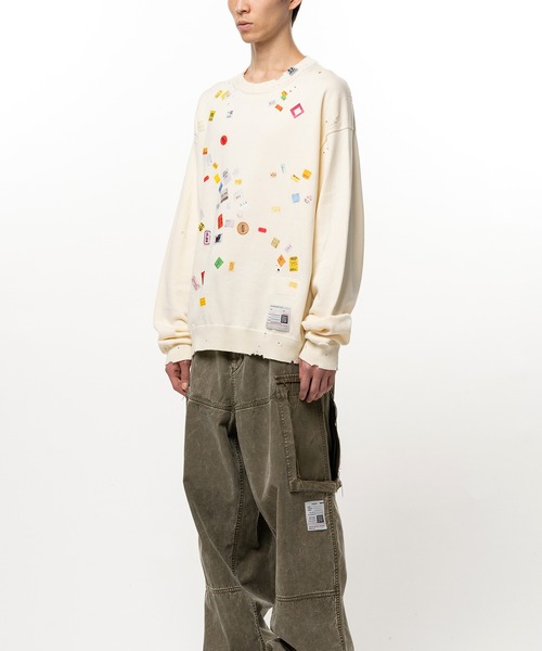 Maison MIHARA YASUHIRO(メゾンミハラヤスヒロ)の「Price Tag Sticker Printed Knit Sweater(ニット/セーター・メンズ・ホワイト/グレー/ブラック・44/46/48)」の5枚目の写真