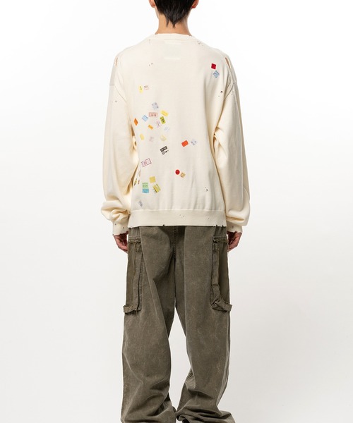 Maison MIHARA YASUHIRO(メゾンミハラヤスヒロ)の「Price Tag Sticker Printed Knit Sweater(ニット/セーター・メンズ・ホワイト/グレー/ブラック・44/46/48)」の6枚目の写真