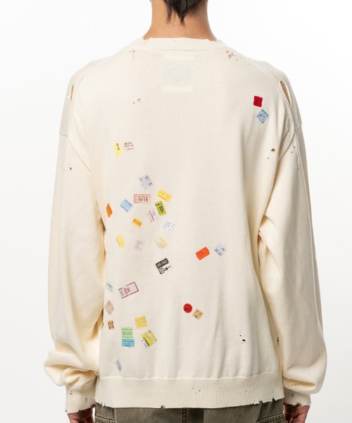 Maison MIHARA YASUHIRO(メゾンミハラヤスヒロ)の「Price Tag Sticker Printed Knit Sweater(ニット/セーター・メンズ・ホワイト/グレー/ブラック・44/46/48)」の8枚目の写真