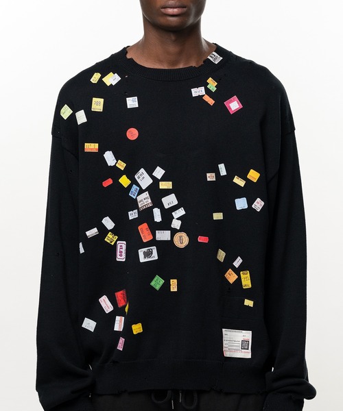 Maison MIHARA YASUHIRO(メゾンミハラヤスヒロ)の「Price Tag Sticker Printed Knit Sweater(ニット/セーター・メンズ・ホワイト/グレー/ブラック・44/46/48)」の12枚目の写真
