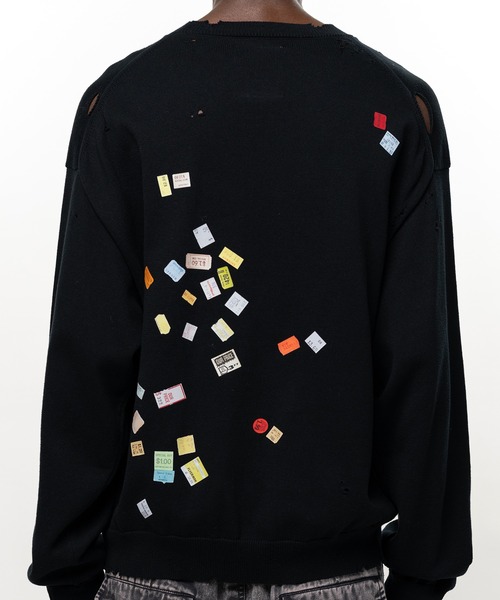 Maison MIHARA YASUHIRO(メゾンミハラヤスヒロ)の「Price Tag Sticker Printed Knit Sweater(ニット/セーター・メンズ・ホワイト/グレー/ブラック・44/46/48)」の13枚目の写真