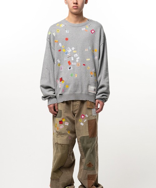 Maison MIHARA YASUHIRO(メゾンミハラヤスヒロ)の「Price Tag Sticker Printed Knit Sweater(ニット/セーター・メンズ・ホワイト/グレー/ブラック・44/46/48)」の14枚目の写真