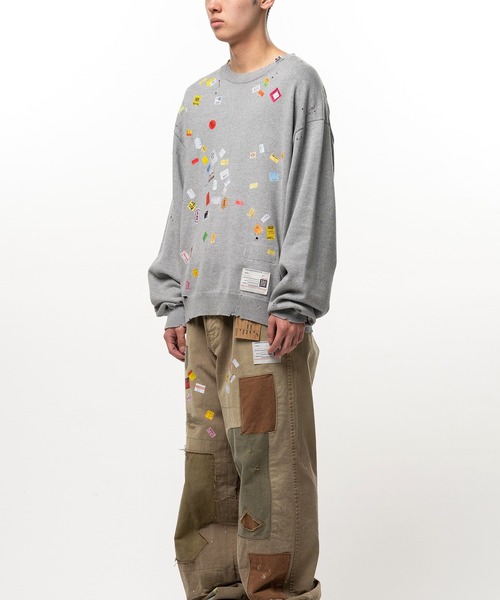Maison MIHARA YASUHIRO(メゾンミハラヤスヒロ)の「Price Tag Sticker Printed Knit Sweater(ニット/セーター・メンズ・ホワイト/グレー/ブラック・44/46/48)」の15枚目の写真