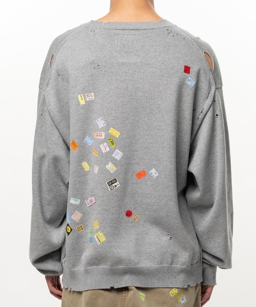 Maison MIHARA YASUHIRO(メゾンミハラヤスヒロ)の「Price Tag Sticker Printed Knit Sweater(ニット/セーター・メンズ・ホワイト/グレー/ブラック・44/46/48)」の18枚目の写真