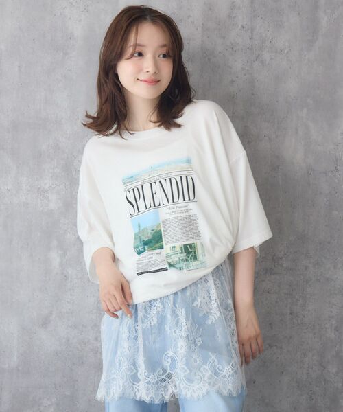 RETRO GIRL(レトロガール)の「cityフォトBIGTEE(Tシャツ/カットソー・レディース・チャコールグレー/グリーン/ホワイト・FREE)」の16枚目の写真