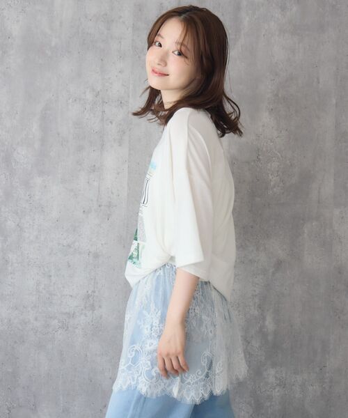 RETRO GIRL(レトロガール)の「cityフォトBIGTEE(Tシャツ/カットソー・レディース・チャコールグレー/グリーン/ホワイト・FREE)」の17枚目の写真
