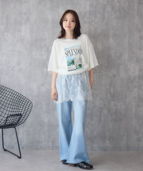 RETRO GIRL(レトロガール)の「cityフォトBIGTEE(Tシャツ/カットソー・レディース・チャコールグレー/グリーン/ホワイト・FREE)」の19枚目の写真